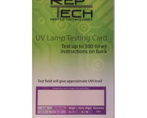 Reptech UV Lamp testing card